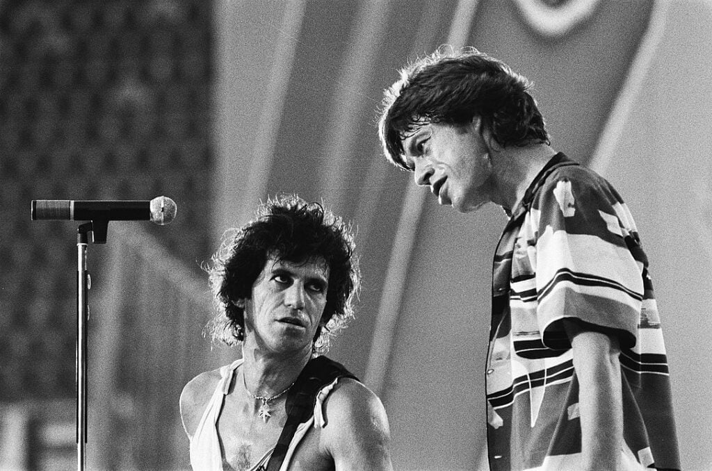 mick jagger and keith richards. writers of angie